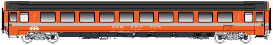 LS Models Personenwagen UIC Z1 Bpm 2.Kl. SBB orange Ep. V 