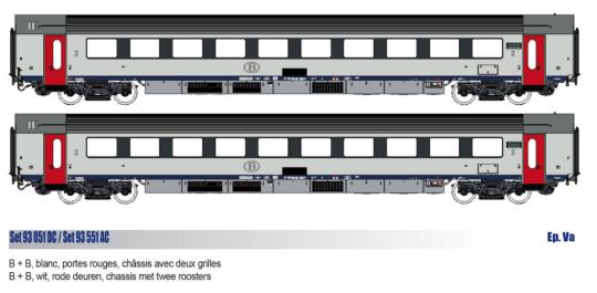 LS Models  2er Set Personenwagen I11 B+B SNCB, Ep.Va   DC 