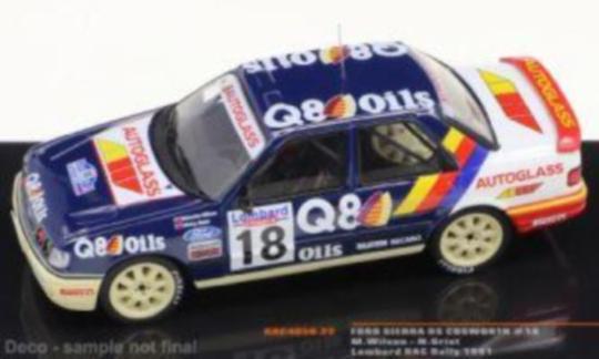 IXO 1:43 Ford Sierra RS Cosworth, No.18, Rallye RAC Lombard, M.Wilson/N.Grist, 1 