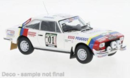 IXO 1:43 Peugeot 504 Coupe V6, No.1, Rally WM, Rallye Cote d Ivoire, T.Mäkinen/J 