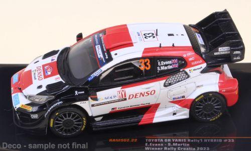 IXO 1:43 Toyota Yaris, No.33, WRC1, Rally Croatia, A.Evans/S.Martin, 2023 