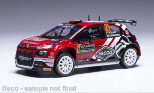 IXO 1:43 Citroen C3 Rally 2, No.21, WRC, Rallye Monte Carlo, N.Gryazin/K.Aleksan 