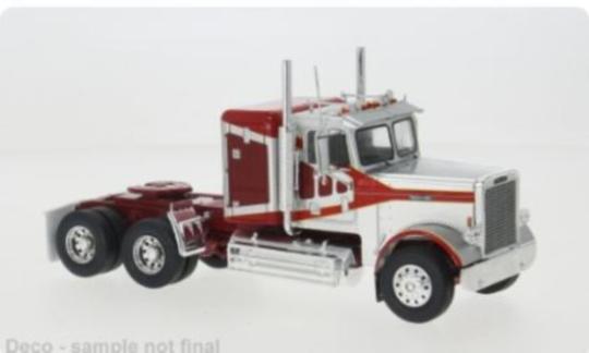 IXO 1:43 Freightliner FLC 120 64 T (1977) - silver/red 