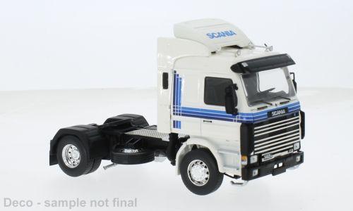 IXO 1:43 Scania 143 M 1987  SZM weiß m. blauen Streifen 