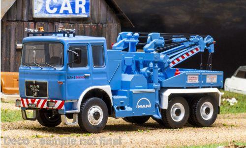 IXO 1:43 MAN F 8 26.281 - blue - Bergefahrzeug 