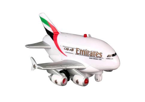 Limox Toys Airbus A380 Emirates Pull back plane w/Light & So 