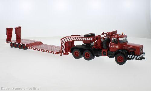 IXO 1:43 LKW Berliet TB 015 M3 6x4, rot, Tiefladesattelzug 