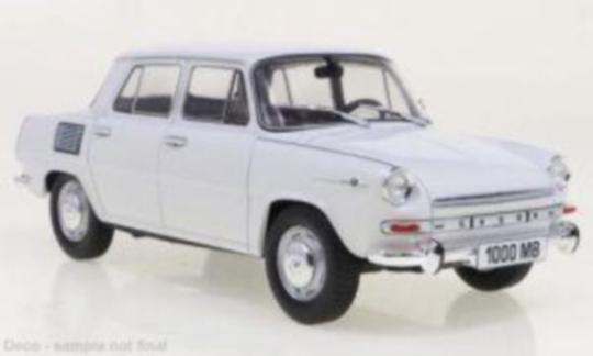 White Box 1:24 Skoda 1000 MB, white, 1968 