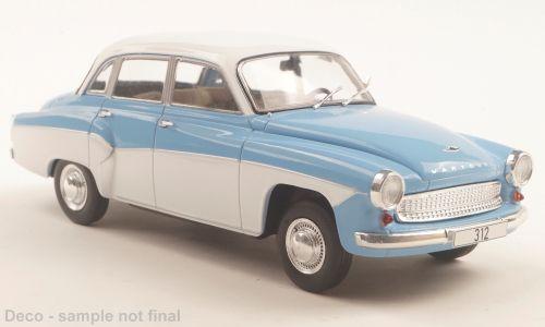 White Box 1:24 Wartburg 312 1965 - lightblue 