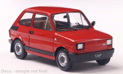 White Box 1:24 Fiat 126p, red, 1985 