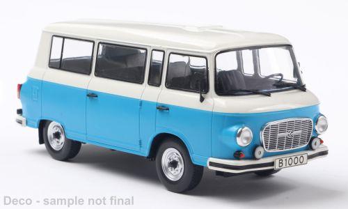 White Box 1:24 Barkas B 1000 Bus, lightblue/white, 1970 