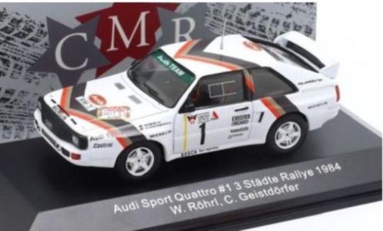 CMR 1:43 Audi Quattro Sport #1 Sieger 3-Städte-Rallye 1984 Röhrl, Geistdörfer 