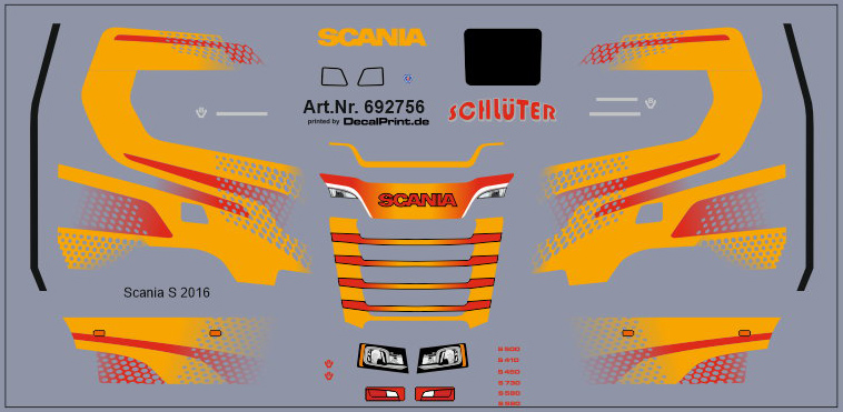 DS Automodelle Modellbauvertrieb | Decals für LKW-Dekor für Scania CS